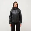 Blouson manches longues similicuir noir femme