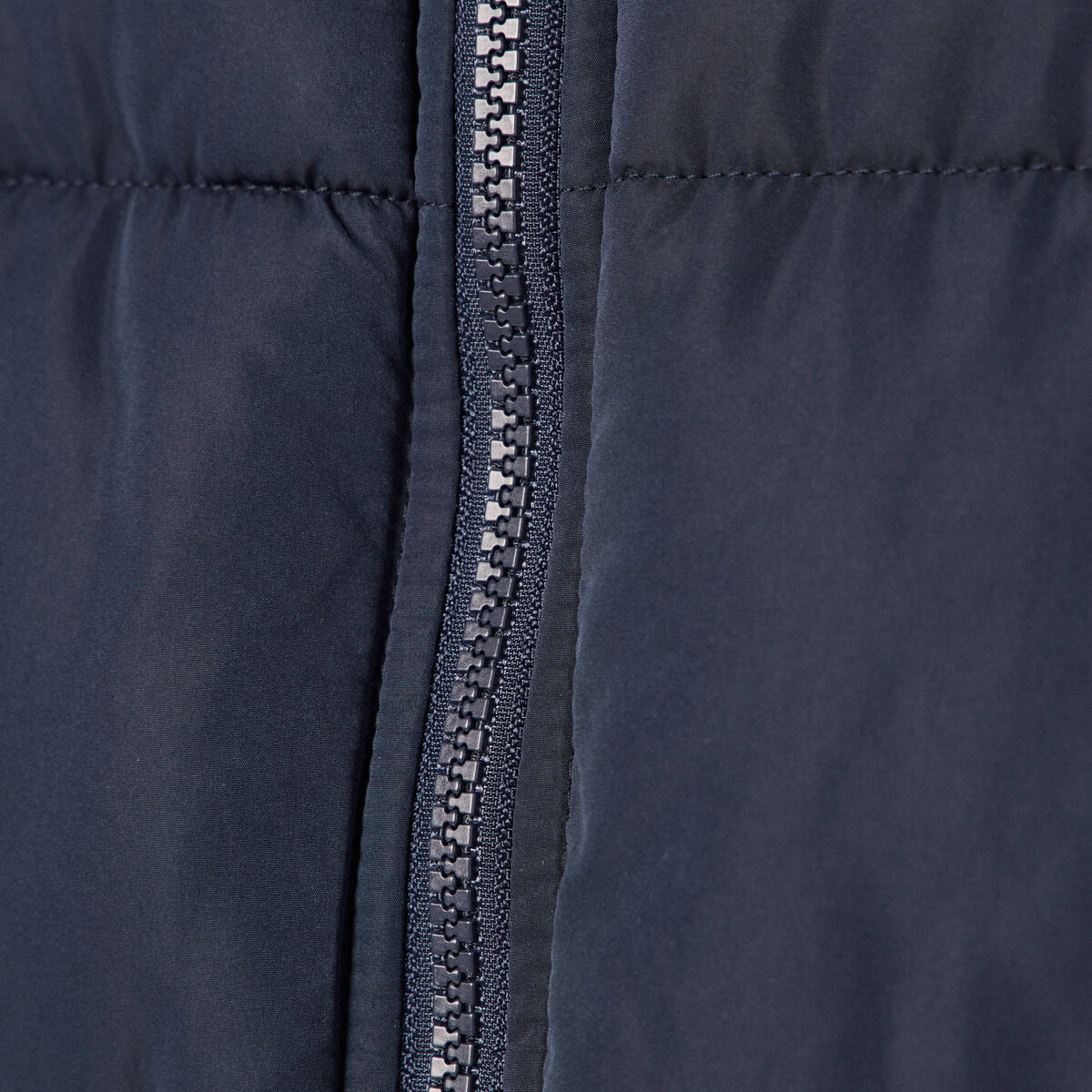 Doudoune droite zippée bleu marine homme