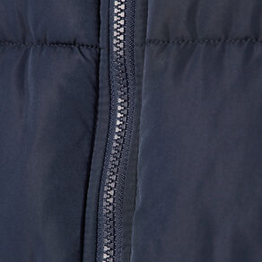Doudoune droite zippée bleu marine homme