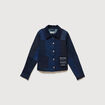 Veste droite en jeans manches longues denim stone femme