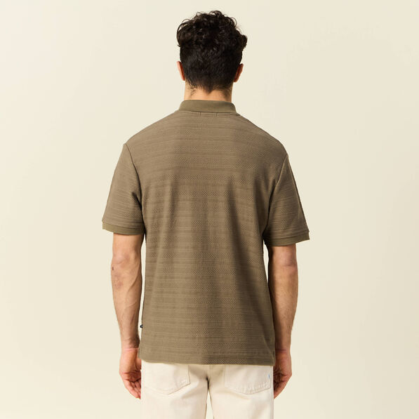 Polo manches courtes vert kaki homme