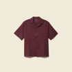 Chemise boyfriend en coton avec broderie prune homme