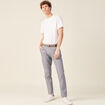 Pantalon chino ceinturé bleu marine homme