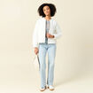 Gilet matelassé ecru femme