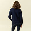 Pull manches longues bleu marine femme