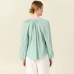 Chemise manches longues vert pastel femme
