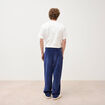 Pantalon large en velours longueur 32 bleu fonc&eacute; homme