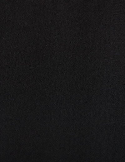 Robe courte &eacute;vas&eacute;e manches longues noir femme