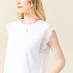 T-shirt manches courtes blanc femme