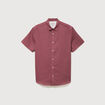Chemise manches courtes vieux rose homme
