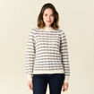 Pull manches longues ajouré ecru femme