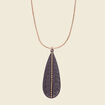 Collier avec pendentif noir femme
