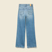 Jeans large taille haute denim stone femme