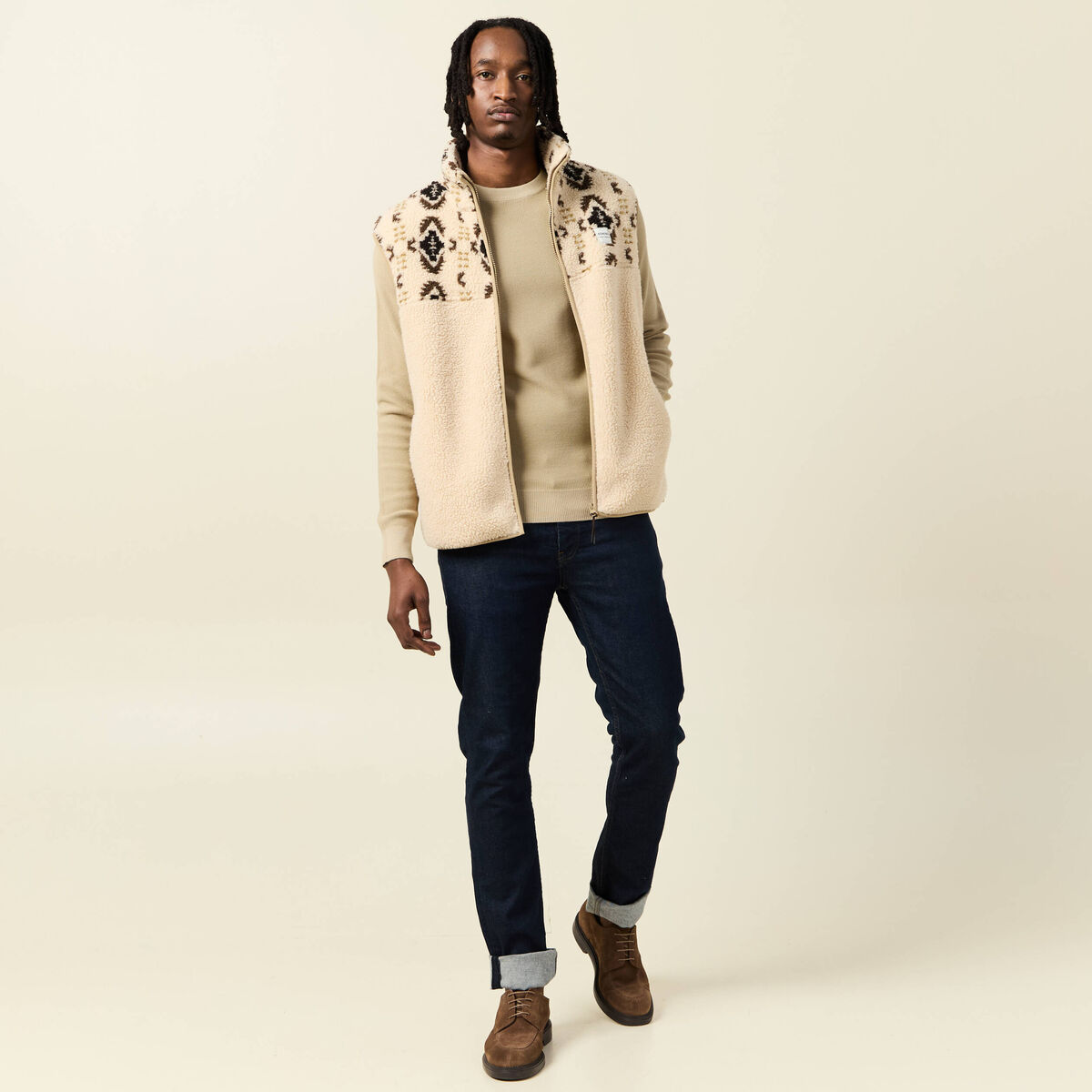 Pull éco-responsable gris homme