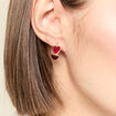 Boucles d'oreilles rouge femme