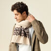 &Eacute;charpe d&eacute;tails jacquard ecru homme
