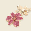 Boucles d'oreilles forme fleur mauve femme