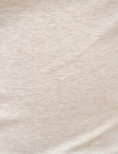 D&eacute;bardeur cintr&eacute; col rond beige femme