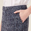 Short droit 2 poches bleu marine femme