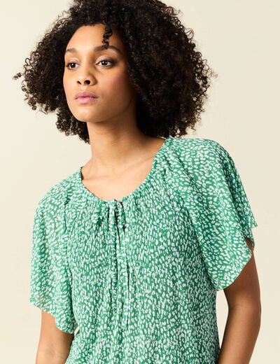 T-shirt manches courtes vert femme