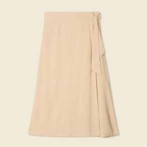 jupe longue portefeuille beige femme Jupe longue portefeuille beige femme