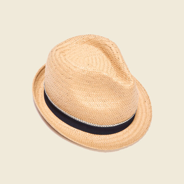 Chapeau trilby tressé sable homme