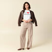 T-shirt oversize col rond en coton blanc femme