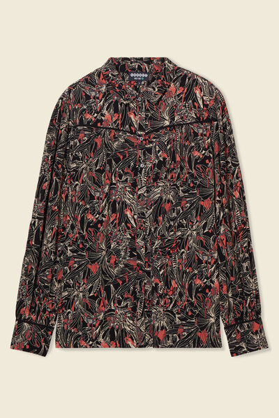 Chemise éco-responsable noir femme