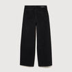 Jeans ample d&eacute;tails clout&eacute;s denim noir femme