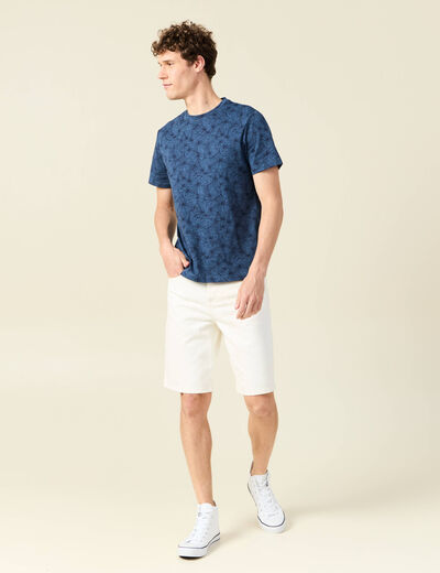 T-shirt manches courtes bleu marine homme