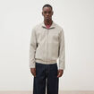 Blouson col montant manches longues gris homme