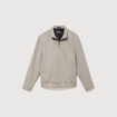 Blouson col montant manches longues gris homme