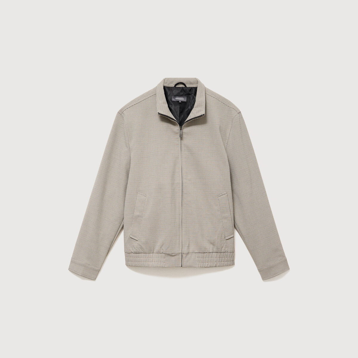 Blouson col montant manches longues gris homme