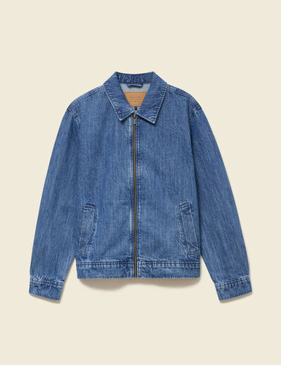 Blouson en jeans manches longues denim double stone homme