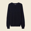 Pull manches longues fabriqué en France bleu marine homme