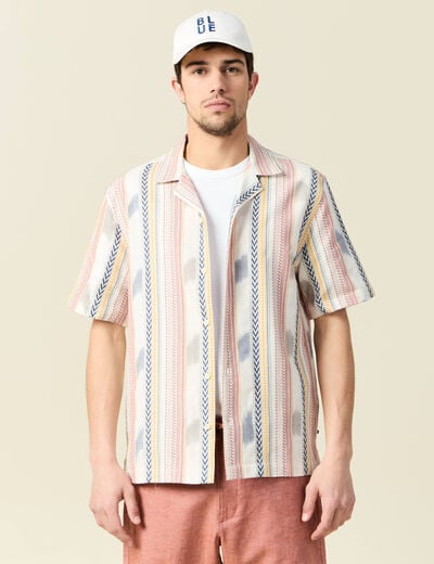 Chemise manches courtes bleu foncé homme