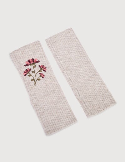 Mitaines beige femme