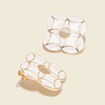 Boucles d'oreilles ecru femme
