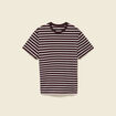 T-shirt en coton manches courtes marron fonc&eacute; homme