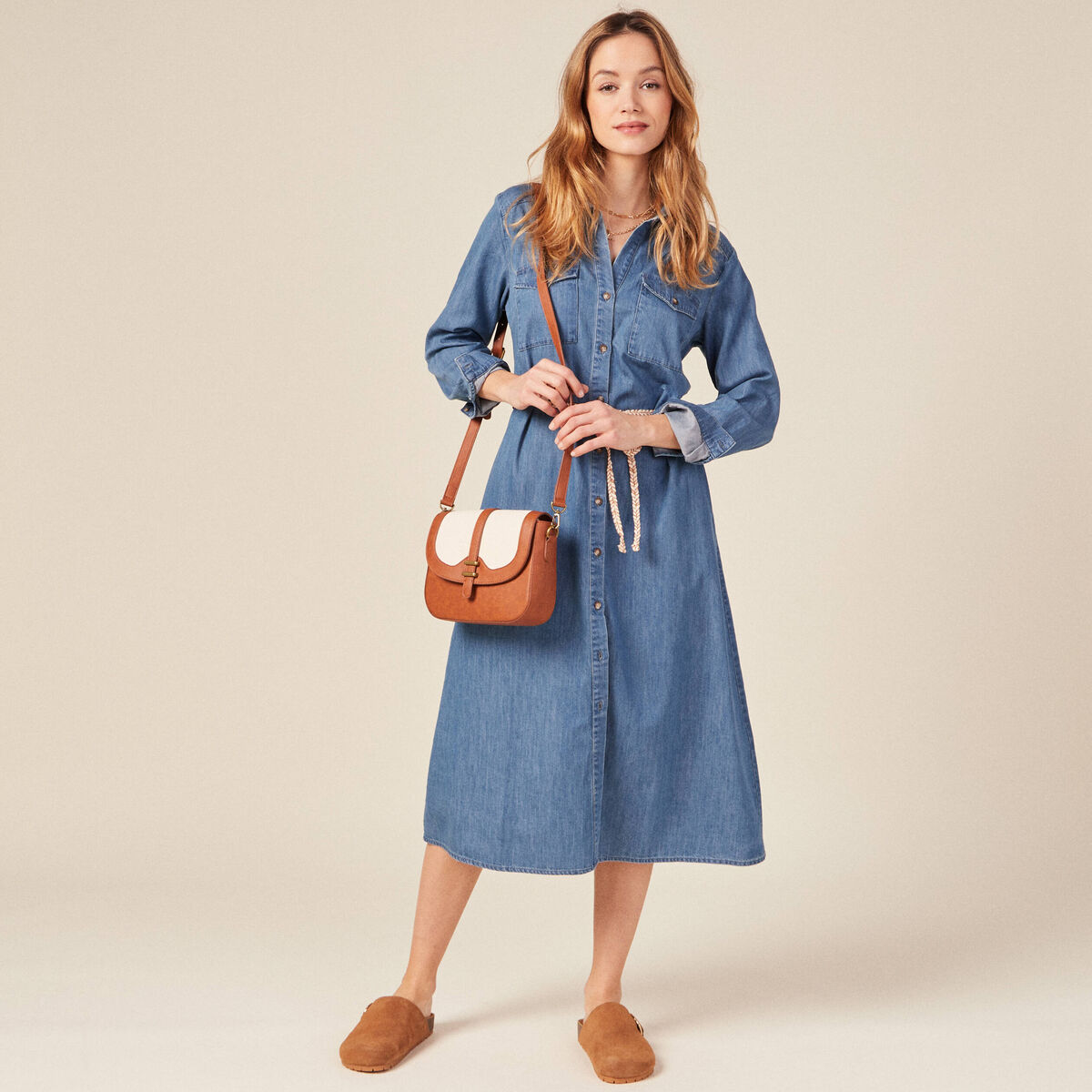 Robe en jean éco-responsable denim bleach femme