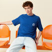 T-shirt oversize en coton bleu roi homme