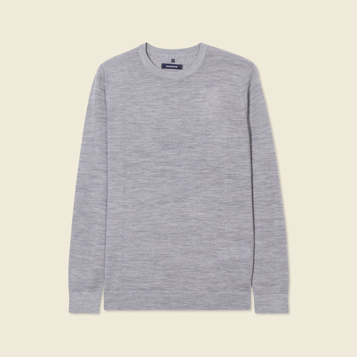 Pull 100% laine mérinos gris foncé homme
