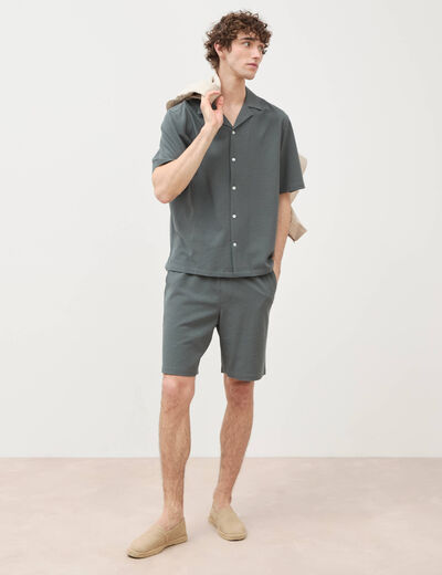 Bermuda vert kaki homme