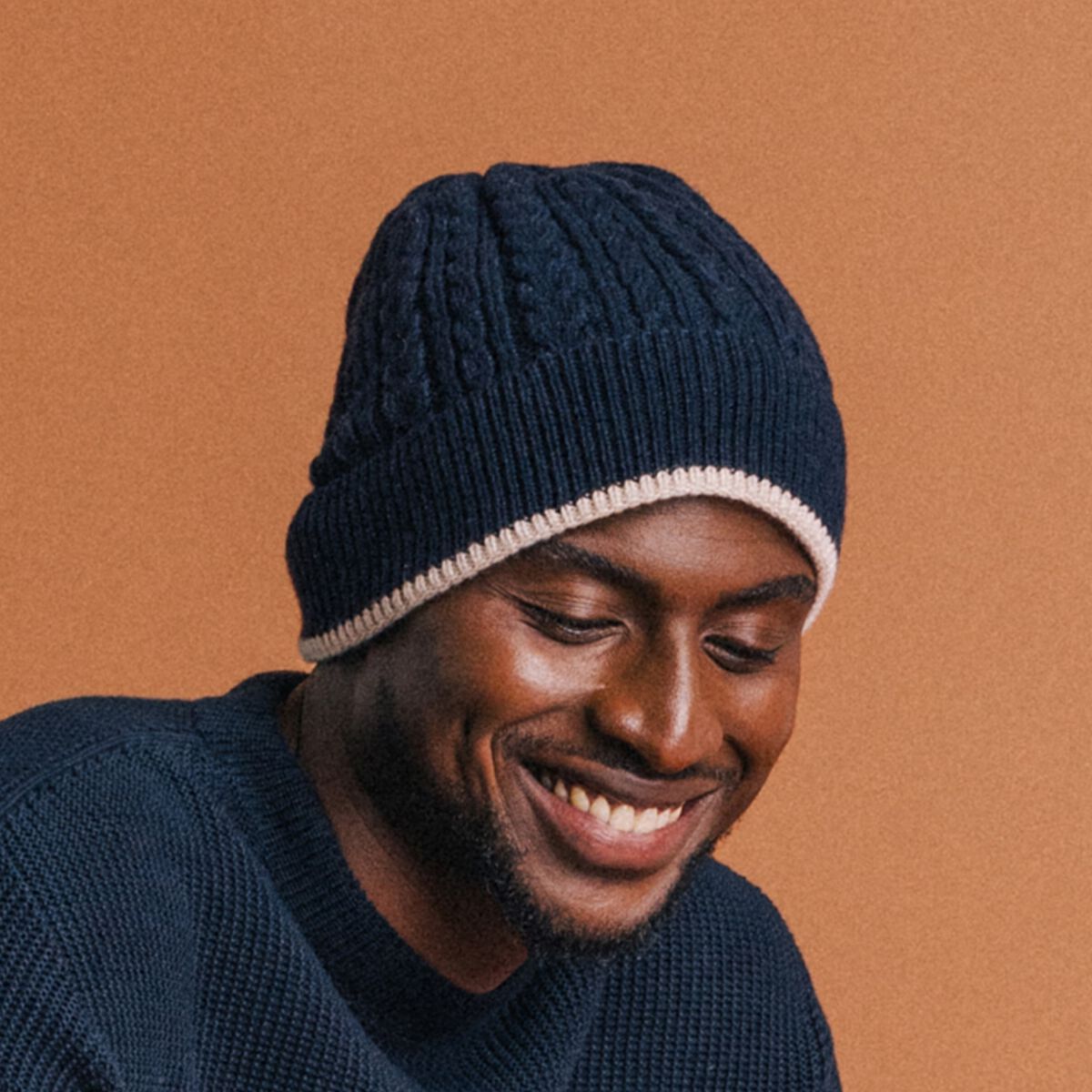 Bonnet fabriqu&eacute; en France bleu marine homme