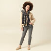 Trench oversize court col tailleur beige femme