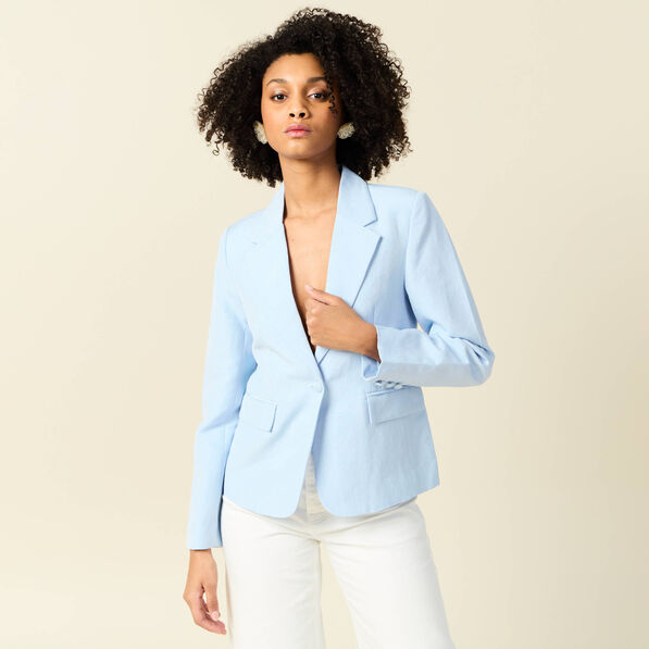 Veste esprit blazer bleu clair femme