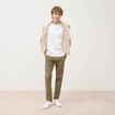 Pantalon chino slim taupe homme