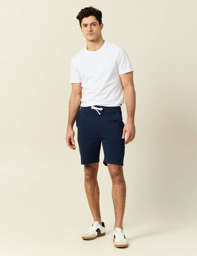 Short éco-responsable bleu marine homme