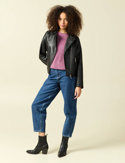 T-shirt manches longues violet femme