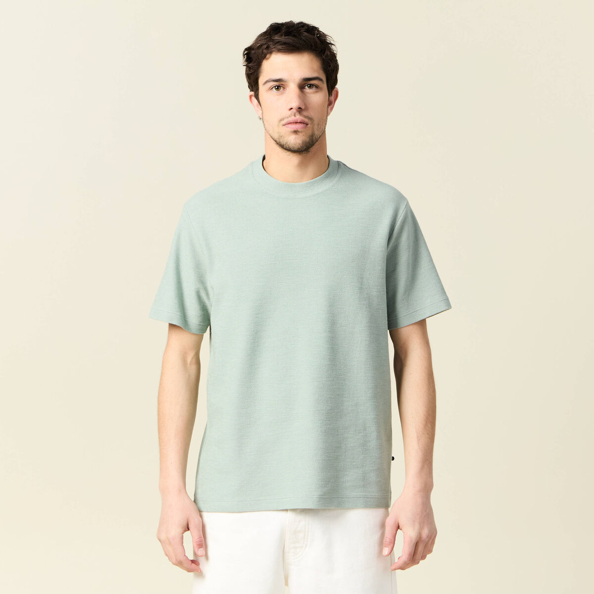 T-shirt manches courtes vert olive homme